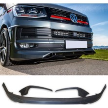 MKG Otomotiv Vw Transporter T6 Abt 3 Parça Ön Ek Plastik Siyah Karlık-Ön-Ek-Bodykit 2016 2017 2018 2019 2020 2021