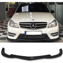 MKG Otomotiv Mercedes W204 C180 Ön Lip Plastik Parlak Siyah Ön-Ek-Bodykit 2011 2012 2013 2014 Makyajlı Kasa