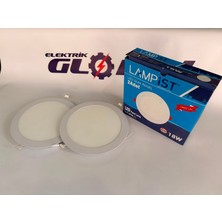 Lampist 18W Sıva Altı Slim Panel LED – Beyaz Kasa 6500K Beyaz Işık Yuvarlak Spot Tavan Lambası (Trafolu Tam Set)