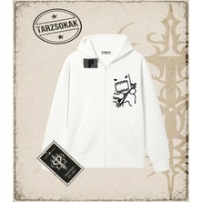 Tarzsokak Gotik & Grunge Streetwear Domo Kun Guitarist Y2K Hırka & Çeket Fermuarlı Sweatshirt