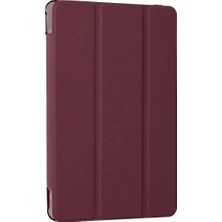 Nemere Mey Ithalat®  Samsung Galaxy X510 Tab S9 Fe 11 Kılıf Tablet Smart Kılıf - Mürdüm