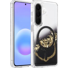 Nemere Mey Ithalat®  Samsung Galaxy A56 Lotus Simli Magsafe Kapak - Siyah