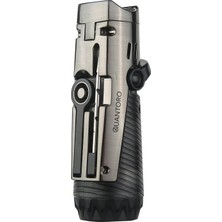 Quantoro MGM04-9 Delicili Iğneli Üçlü Jet Alev Gunmetal Çakmak