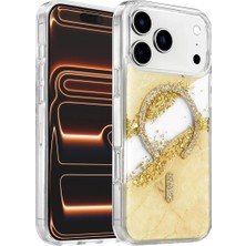 Nemere Mey Ithalat®   iPhone 17 Pro Max Lotus Simli Magsafe Kapak - Gümüş