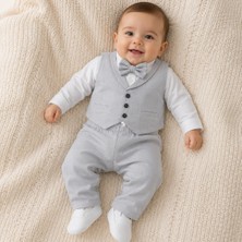 Mummys Love Erkek Bebek Yelekli Mevlüt Takımı - Gri