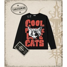 Tarzsokak Gotik & Grunge Streetwear Cool Cats Long Sleeve