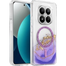 Nemere Mey Ithalat®   Redmi Note 15 Pro 4g Lotus Simli Magsafe Kapak - Mor