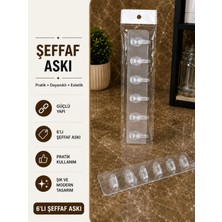 Sevora Home Kendinden Yapışkanlı 6'lı Şeffaf Askı