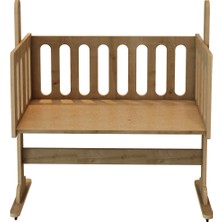 Fida Furniture Safir Meşe Anne Yanı Bebek Beşiği Park Yatak ve Çok Amaçlı Bebek Yatağı