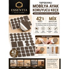 ESBH Kendinden Yapışkanlı Mobilya Ayak Keçesi Mix 42’li Paket – Çizilmeyi Önleyici Zemin Koruyucu Keçe Seti