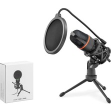 Hadron ME4USB Gaming Tripod Mikrofon Pop Filtreli Type-C 48KHZ 16BIT Siyah (Kdo)