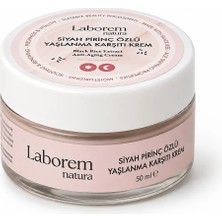 Laborem Natura Siyah Pirinç Ekstresi Özlü Anti Aging Krem 50 ml | Niasinamid İçerikli Yaşlanma Karşıtı Yüz Bakım Kremi