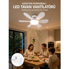 Esranın Dünyası Ayarlanabilir Parlaklık Özellikli LED Tavan Vantilatörü Süper Sessiz Motor Teknolojisi ve Güçlü Hava Akışı
