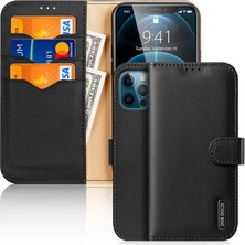 Esranın Dünyası Dux Ducis iPhone 12 Pro Max Kılıf Mıknatıslı Cüzdanlı Deri Kılıf Hivo SERIES-(5775)