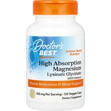 Doctor's Best Yüksek Emilimli Magnezyum 105 Mg 120 Vegan Kapsül