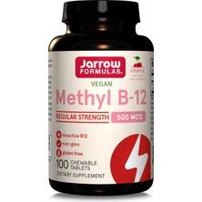 Jarrow Formulas Jarrow Methyl B12 500 Mcg 100 Çiğnenebilir Tablet Meyve Aromalı B12 Vitamini