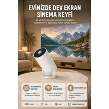 Kablosuz Projeksiyon Cihazı 4K Destekli HDMI USB Oyun Uyumlu