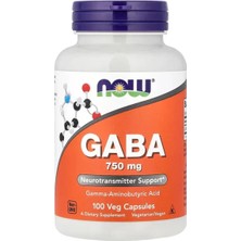 Now Foods Gaba 750 Mg 100 Bitkisel Kapsül - Vegan Takviyesi