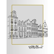 Kazan Hobi Sketchbook: City Street Scene, Large 8.5" x 11", 110 Pages, Perfect For Everyone, Crayons, Pencils, Drawing And Sketching