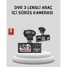 Esranın Dünyası Full Hd Üç Kameralı Araç Kamerası 170° Geniş Açılı ve Park Destekli