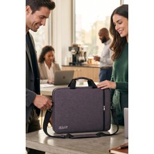 Classone Xyz Serisi XYZ-T24 15.6 Uyumlu Unisex  Macbook Laptop Notebook El ve Omuz Çantası Gri