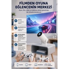Taşınabilir Projeksiyon Cihazı 4K Destekli Wi-Fi Kablosuz Ekran Yansıtma