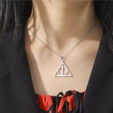Mupte Jewelry Mupten Unisex Geometrik Daire Üçgen Kolye