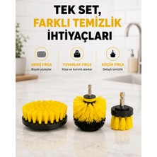 GRAYLINE 3’lü Matkap Temizlik Fırçası Seti – Banyo, Mutfak ve Araç Jantı Için Etkili Yeni Nesil