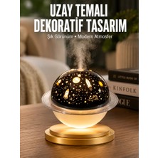 Esranın Dünyası Aromaterapi Hava Nemlendirici Gece Lambası Uzay Model Satürn Oda Kokusu