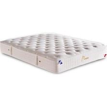 Monaco Lüks Yatak 160x200 cm Çift Kişilik Paket Yaylı Pamuklu Örme Kumaşlı Kral Dairesi Yatağı