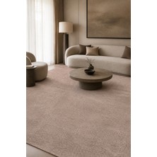Cinka Home Karan Peluş Halı Vizon Rengi Yumuşak Kaymaz Tabanlı Yıkanabilir Modern Salon Mutfak Antre Halısı