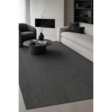 Cinka Home Mira Antrasit Kadifemsi Halı Kaymaz Tabanlı Yıkanabilir Ultra Yumuşak Oturma Odası Salon Mutfak Halı