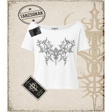 Tarzsokak Gotik & Grunge Streetwear Gothic Graphic Kayık Yaka Tişört