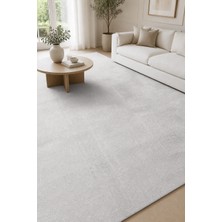 Cinka Home Karan Peluş Halı Gri Yumuşak Kaymaz Taban Yıkanabilir Salon Mutfak Antre Oturma Odası Halısı