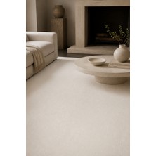 Cinka Home Karan Peluş Halı Krem Yumuşak Kaymaz Tabanlı Yıkanabilir Modern Salon Mutfak Antre Oturma Odası Halı