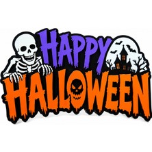 Yapı3D Happy Halloween Dekoratif Masa ve Duvar Süsü | Cadılar Bayramı Parti Dekoru |