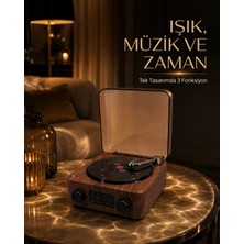 Alfa Brand Bluetooth Hoparlörlü Gece Lambası Dijital Saat ve Ambiyans Işığı Çok Amaçlı