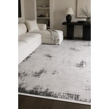 Cinka Home Vianora Bej Antrasit Özel Ölçü Salon Oturma Odası Robot Süpürge Uyumlu Kolay Temizlenebilir Halı