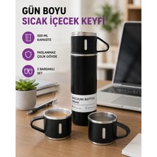 Alfa Brand Paslanmaz Çelik 500 ml Termos Seti – 8 Saat Isı Koruma, Vakumlu, Sızdırmaz ve Taşınabilir