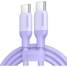 Kazan Hobi Ugreen Usb-C 3A/60W Hızlı Şarj Kablosu, 1m, Mor