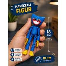 Lineex Huggy Wugggy Figürü Hareketli Poppy Playtime (18CM Büyük Boy)