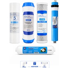 Sucool 5'li Açık Kasa Su Arıtma Filtre Seti – Lg Chem Membranlı – Post Carbon Filtreli – L Dirsek & T Dirsek Hediyeli