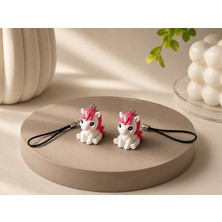 Sevimli Unicorn Telefon Süsü Charm Askı Aksesuarı