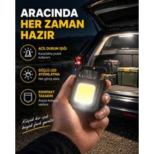 Grandor Süper Parlak 800 Lümen LED Fener – USB Şarjlı, 3 Işık Modlu, Mini Taşınabilir ve Anahtarl�