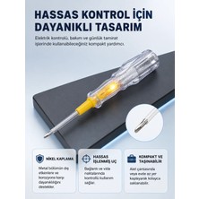 Tekn Elektrik Test Kalemi Neon Işıklı Nikel Kaplama 110-220V Dirençli Tekn Najmaddin