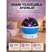 Grandor Renkli LED Gece Lambası 6 Işık Modlu Çocuk Odası Atmosfer Aydınlatma
