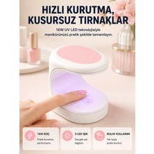 Grandor LED Mini Oje Kurutucu Taşınabilir Hızlı Kuruma Cihazı 3 LED Işıklı Yeni Nesil