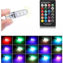 Kazan Hobi Kumandalı Rgb T10 Park Ledi Far Ledi Renkli Park Ampulü, Tek Ebat