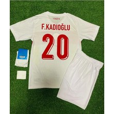 Ozsports Türkiye Euro 2024 Ferdi Kadıoğlu Çocuk Forması 4'lü Set (White)