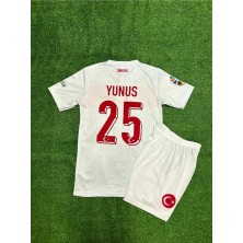 Ozsports Türkiye Euro 2024 Yunus Akgün Iç Saha Çocuk Forması (Beyaz)